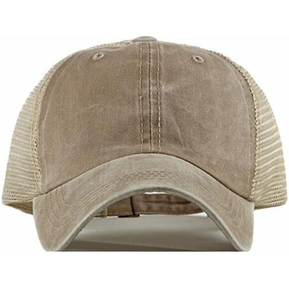 Mens Mesh Baseball Cap Adjustable Trucker Hat Curved Bill Breathable Sun Hat - Picture 4 of 8